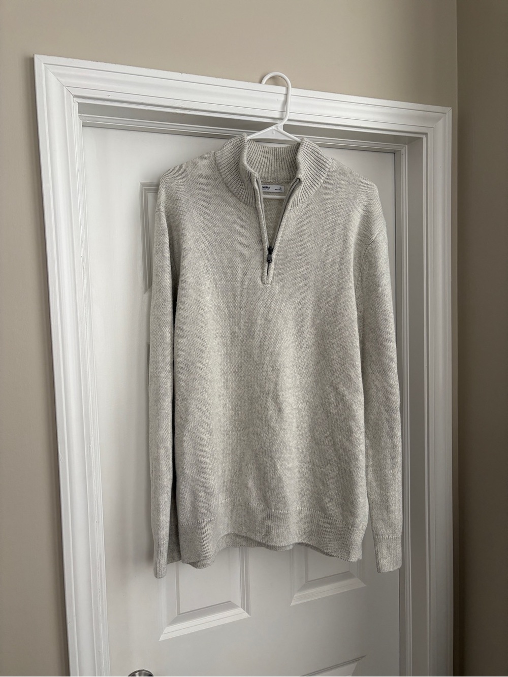 Sonoma Sweater Quarter Zip Pullover Men’s XL Light Grey Sweater